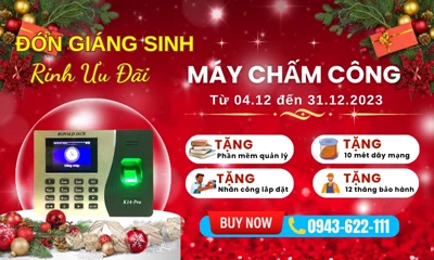 Khuyến Mãi Giáng Sinh - Mua Máy Chấm Công Nhận Nhiều Quà Tặng Giá Trị